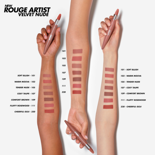 Make Up For Ever Rouge Artist Velvet Nude Lipstick