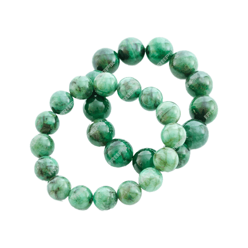 bracelet emerald stone beads