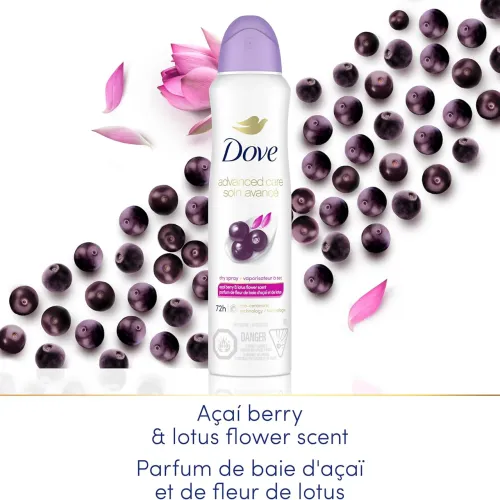Dove Advanced Care Deodorant Spray - Acai Berry & Lotus Flower 107g