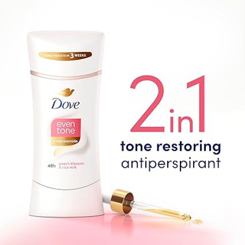 Dove Even Tone Antiperspirant Deodorant - Peach Blossom & Rice Milk 74g