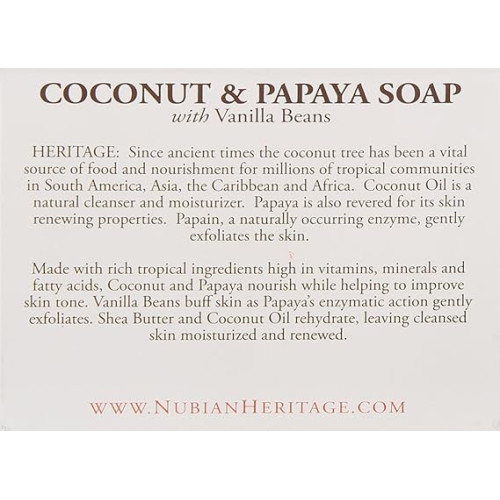 Nubian Heritage Coconut & Papaya Soap Bar 142g