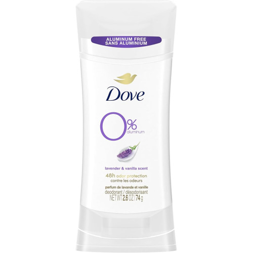 Dove 0% Aluminum Free Deodorant - Lavender & Vanilla Scent 74g