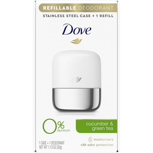 0% Aluminum Free Deodorant - Cucumber & Green Tea (Refillable - Starter Kit) 32g