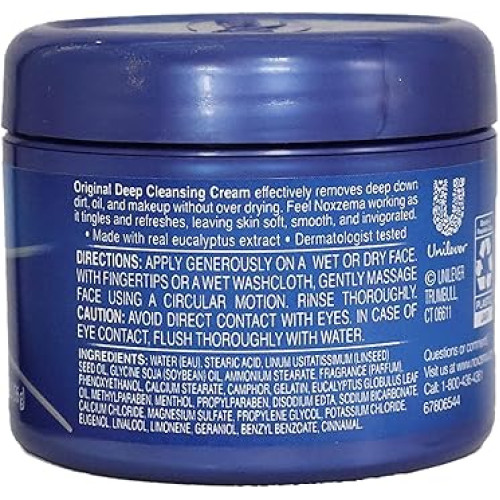 Original Noxzema Cream for deep daily facial cleansing for all skin types