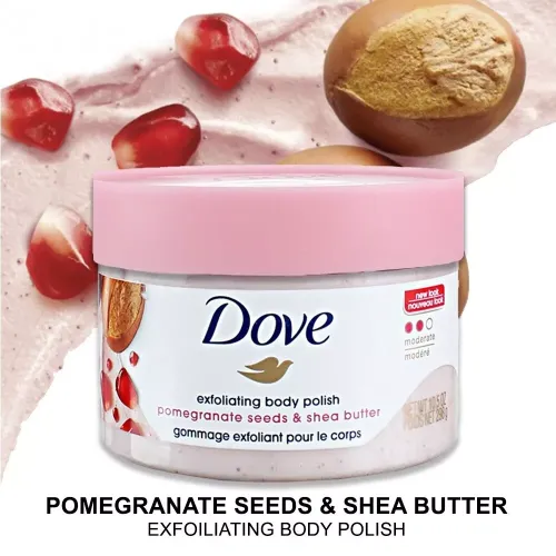 Dove Body Scrub Pomegranate Seed Extract & Shea Butter 298g