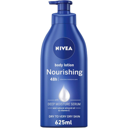 NIVEA Nourishing Body Lotion, Almond Oil, For Very Dry Skin, 625ml