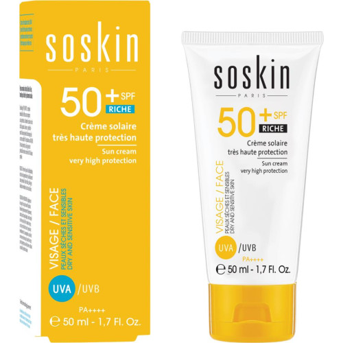 Non-greasy sunscreen cream with very high protection - for face and neck