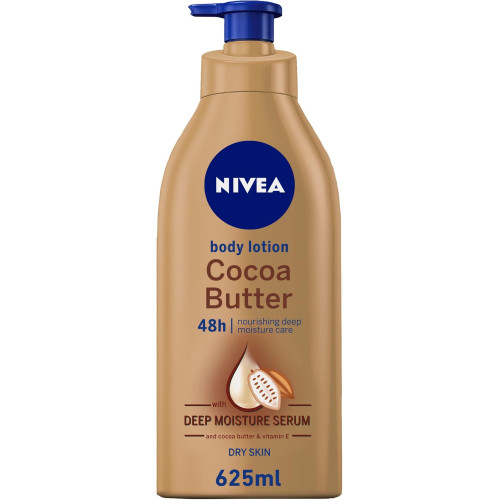 NIVEA Coca Butter Body Lotion, Cocoa Butter, Vitamin E, Dry Skin, 625ml